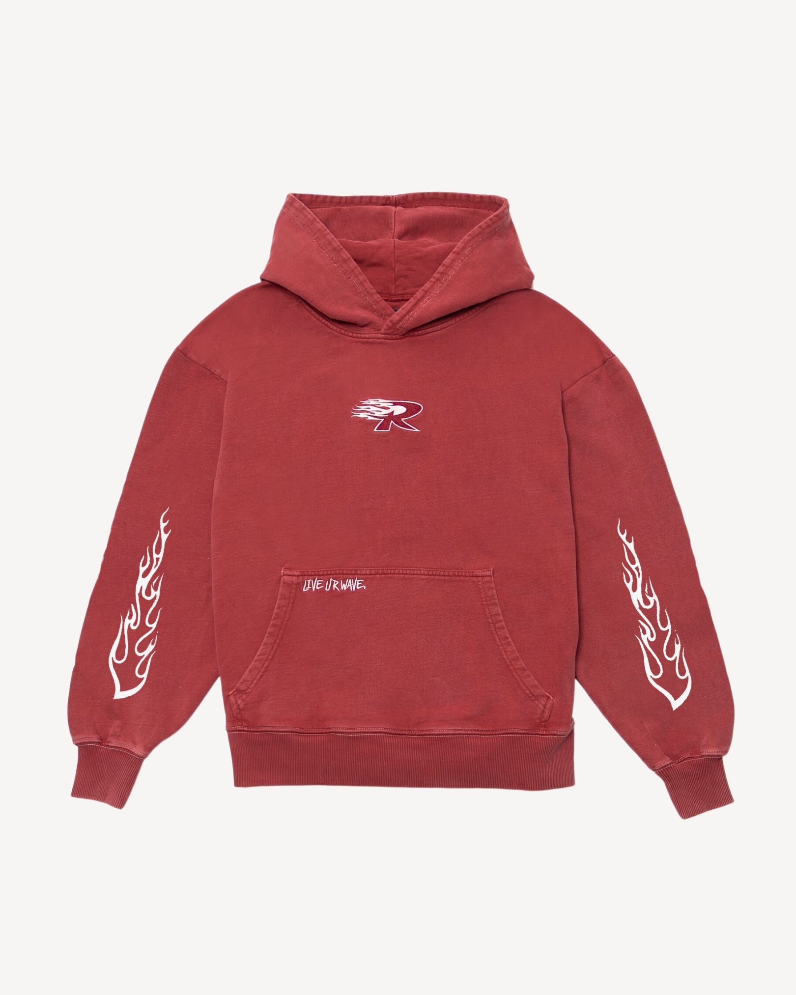 RK RED FLAMES HOODIE