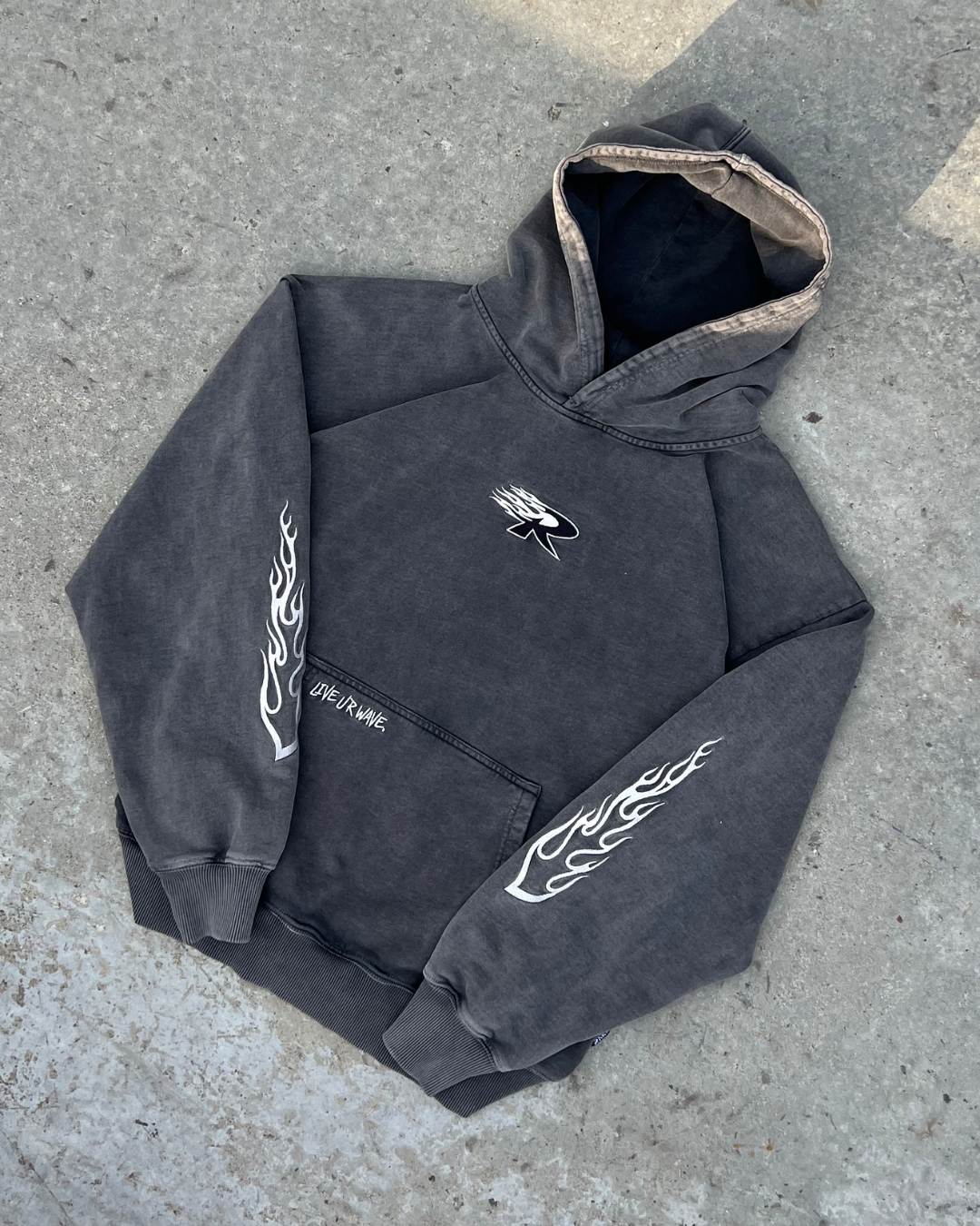 RK BLACK FLAMES HOODIE