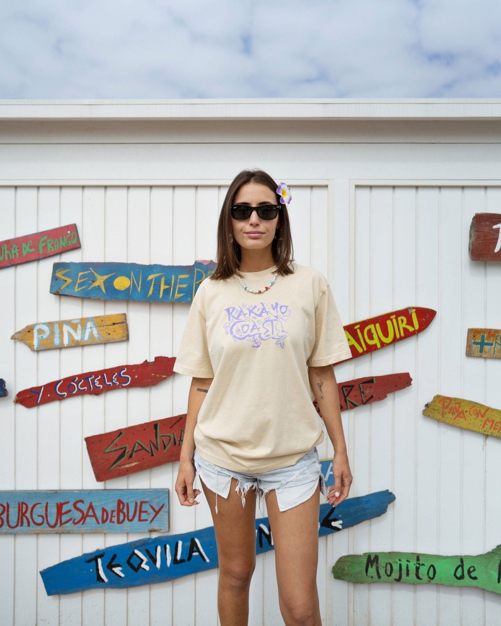 COAST BEIGE TEE - Rakayo Crew