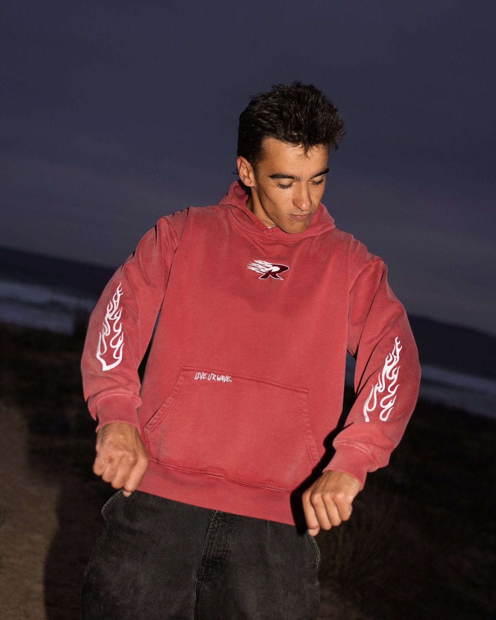 RK RED FLAMES HOODIE - Rakayo Crew