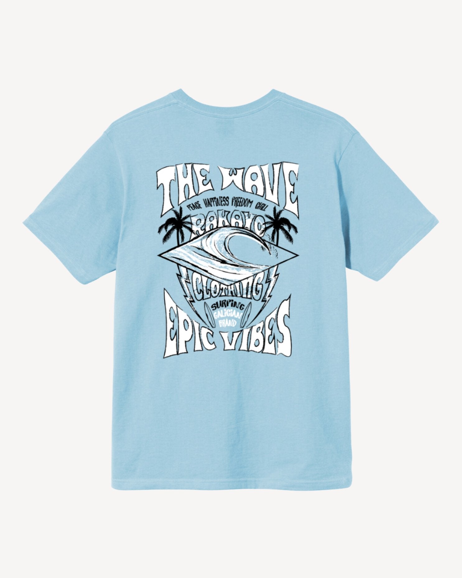 THE WAVE BLUE TEE - Rakayo Crew