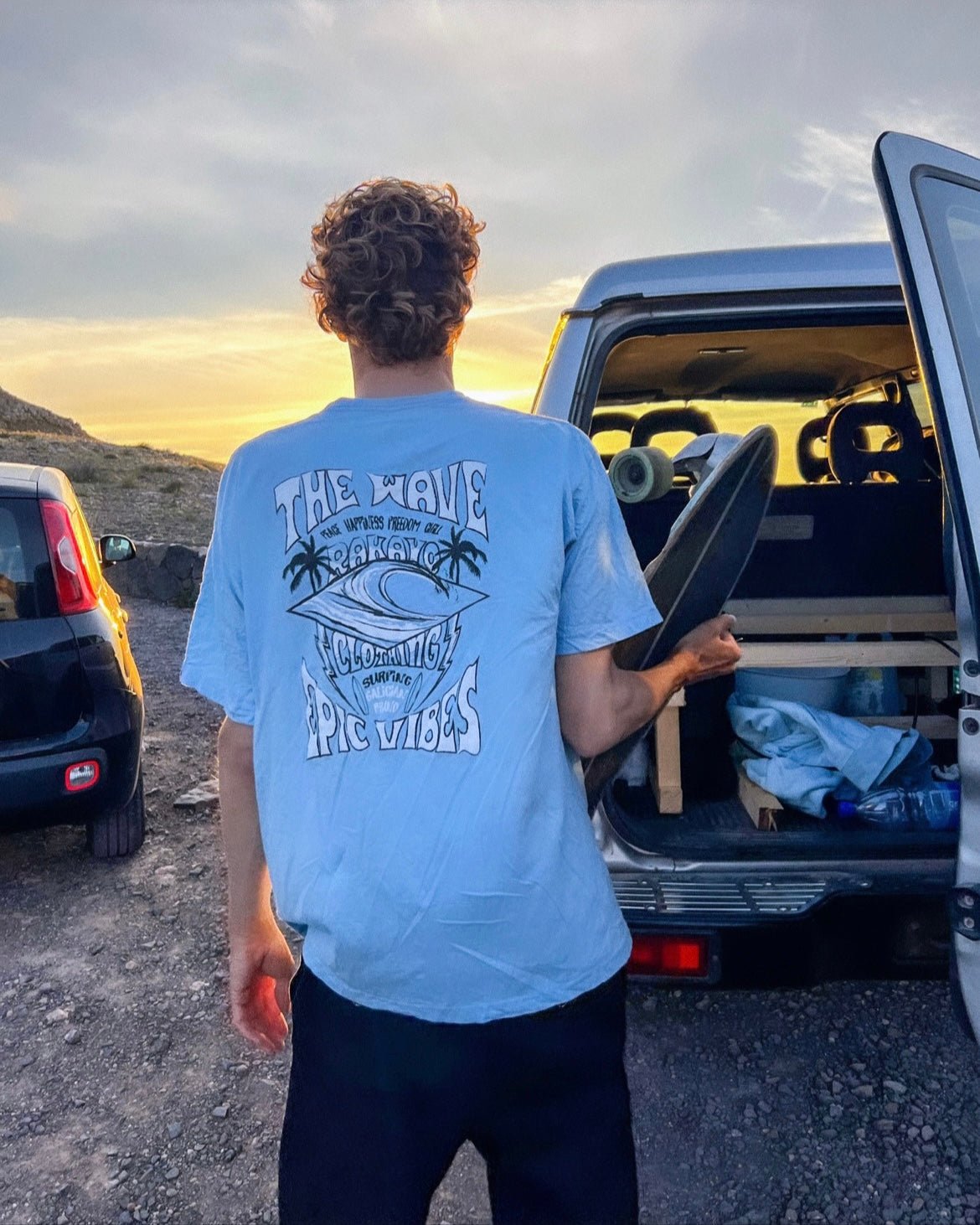 THE WAVE BLUE TEE - Rakayo Crew