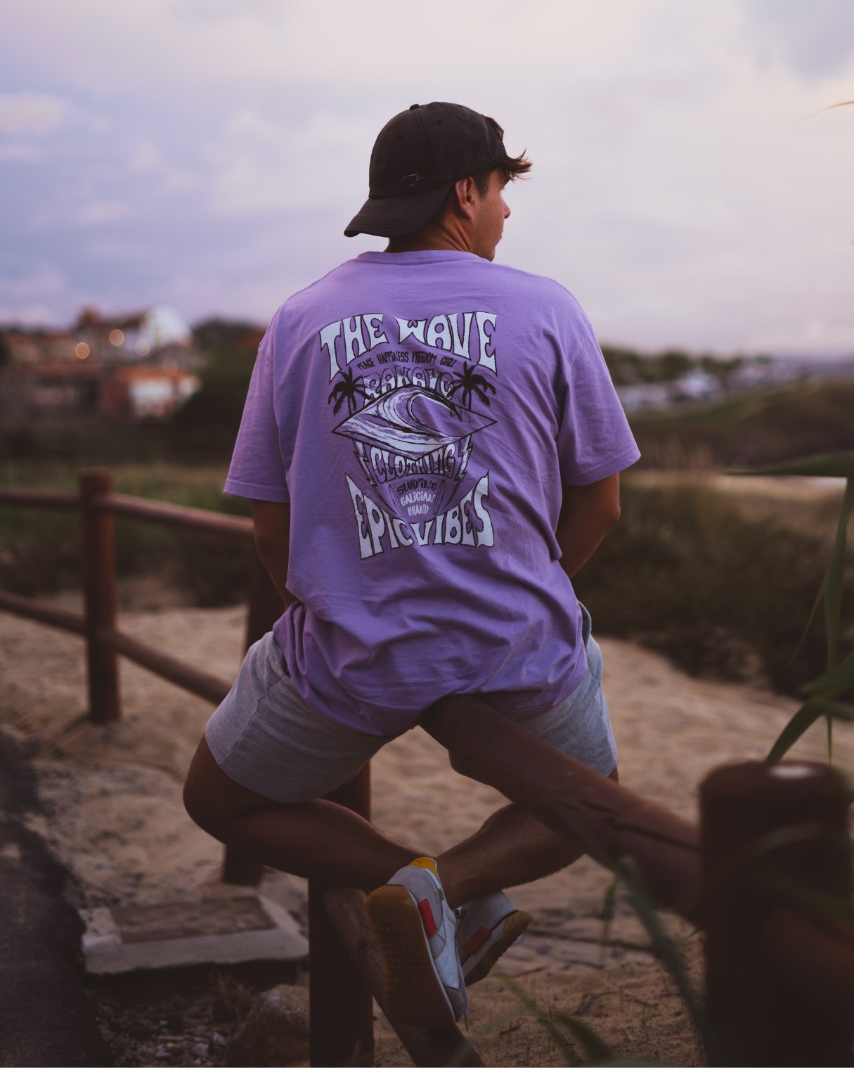 THE WAVE PURPLE TEE - Rakayo Crew