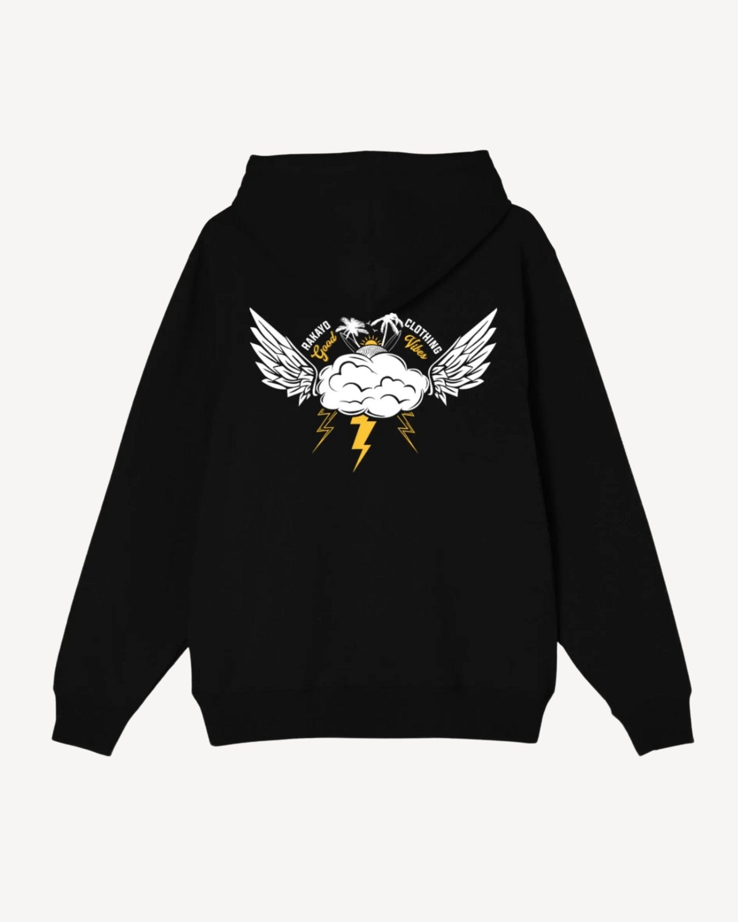 THUNDER BLACK HOODIE - Rakayo Crew